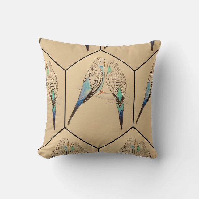 Couleur pour aquarelle de coussin de perruche (Recto)