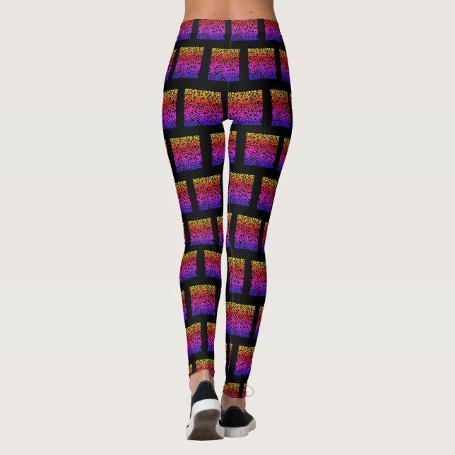 Couleur QR Code Scan Leggings noirs Couleurs perso (Dos)
