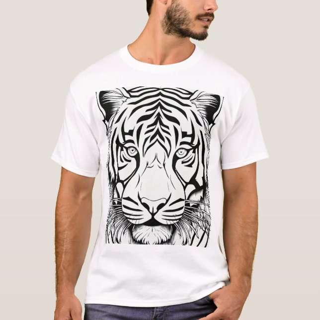 Couleur & Roar : T-shirt couleur tigre pour enfant (Devant)