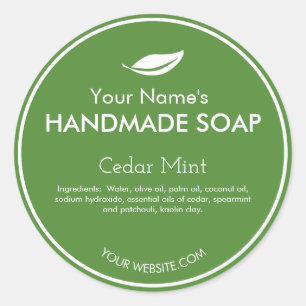 Couleur ronde Étiquette de savon personnalisée feu