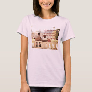 Couleur rose pâle pour femme T-shirt Love couple