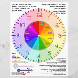 Couleur Roue Indiquer l'heure Fabric Numéro de pol