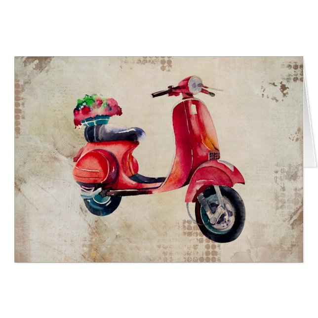 Couleur Rouge Mélange En Aquarelle Avec Panier Fle (Devant horizontal)