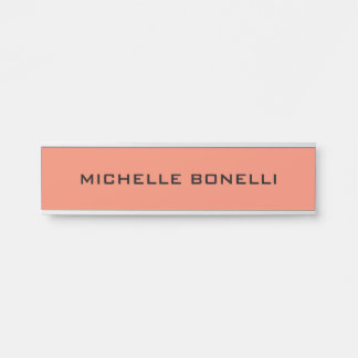 Couleur saumon minimaliste Plaque lisible