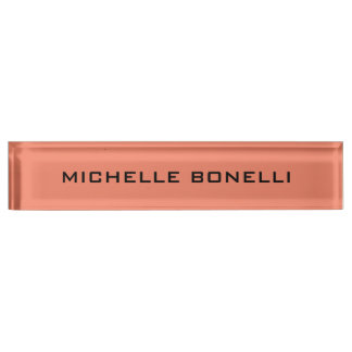 Couleur saumon minimaliste Plaque lisible