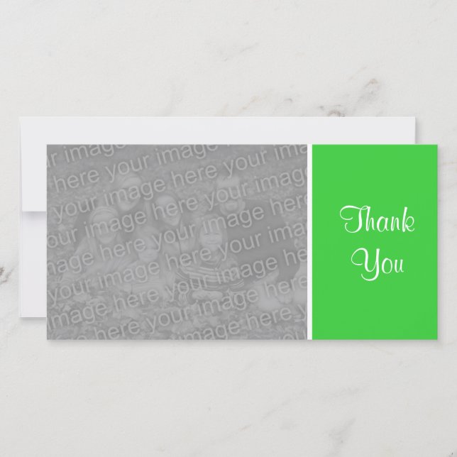 Couleur simple - Merci - vert de ressort (Devant)