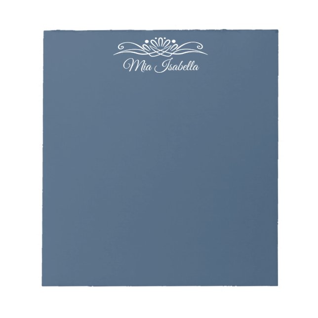 Couleur tendance - Bloc-notes décoratif bleu grave (Devant)