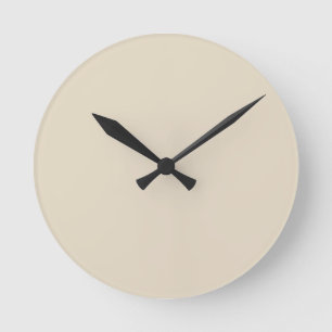 Couleur tendance - Horloge ronde Beige Naturel