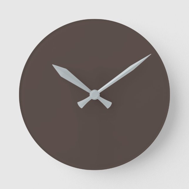 Couleur tendance - Horloge ronde Brown café (Recto)
