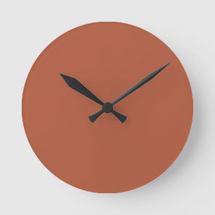 Couleur tendance - Horloge ronde en cuivre brûlé