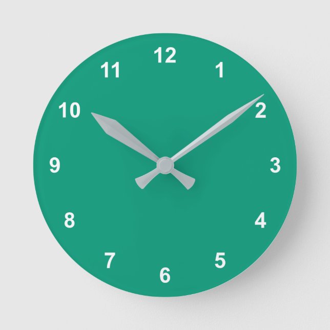 Couleur tendance - Horloge ronde verte Jade avec c (Recto)