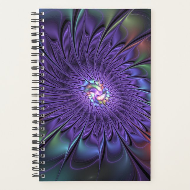 Couleur tendance moderne abstraite fleur fractale (Devant)