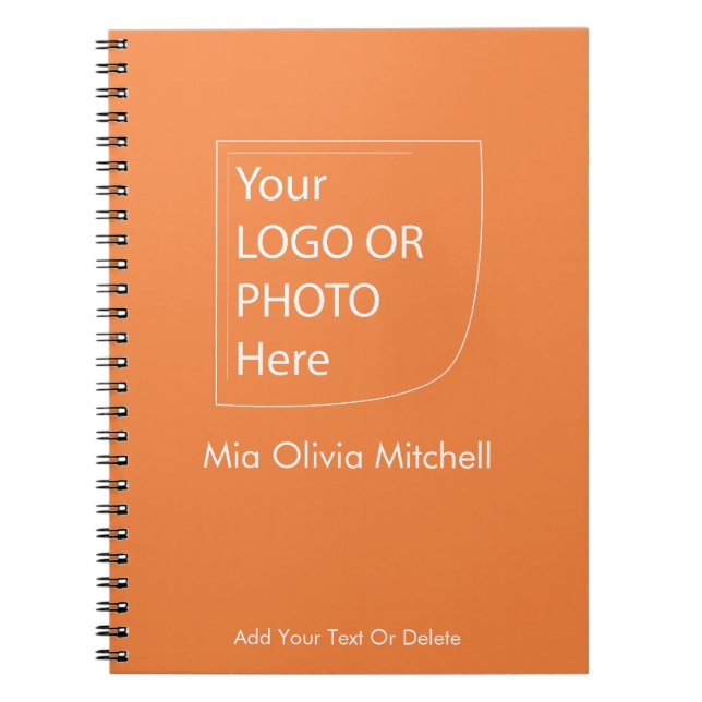 Couleur Tendance Orange Fraîche - Cahier de Logo/P (Devant)