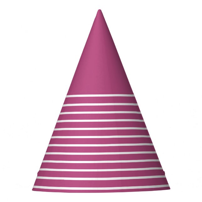 Couleur Tendance - Rayures Chapeau de Fête Baies R (Devant)