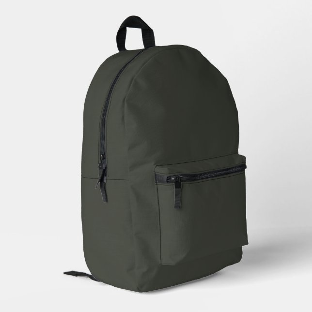 Couleur tendance - Sac à dos imprimé gris Forêt fo (Coin arrière gauche)