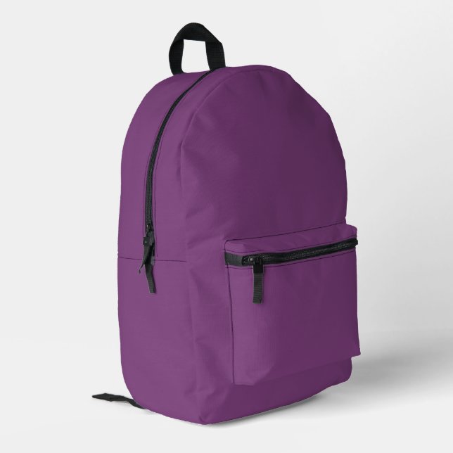 Couleur tendance - Sac à dos imprimé prune violet (Coin arrière gauche)