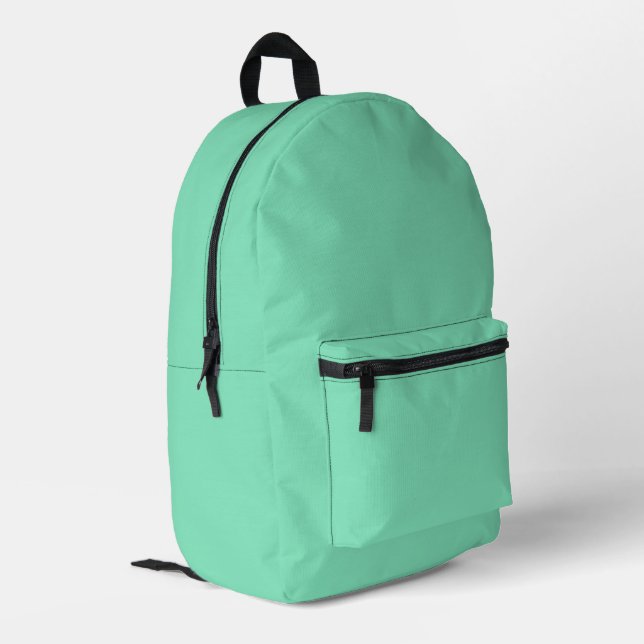 Couleur tendance - Sac à dos imprimé vert minty (Coin arrière gauche)