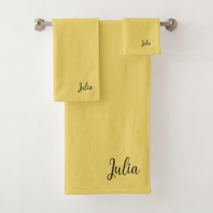 Couleur tendance Soft Jaune Nom Serviette de bain