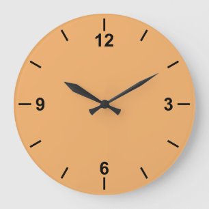 Couleur tendance Soft Orange Grande horloge murale