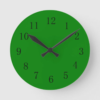 Couleur verte foncée de la Terre foncée Horloge mu