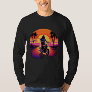Couleur vif du moteur au T-shirt Coucher du soleil