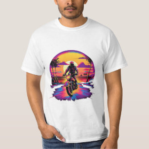 Couleur vif du moteur au T-shirt Coucher du soleil