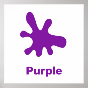 Couleur violette avec poster de mots