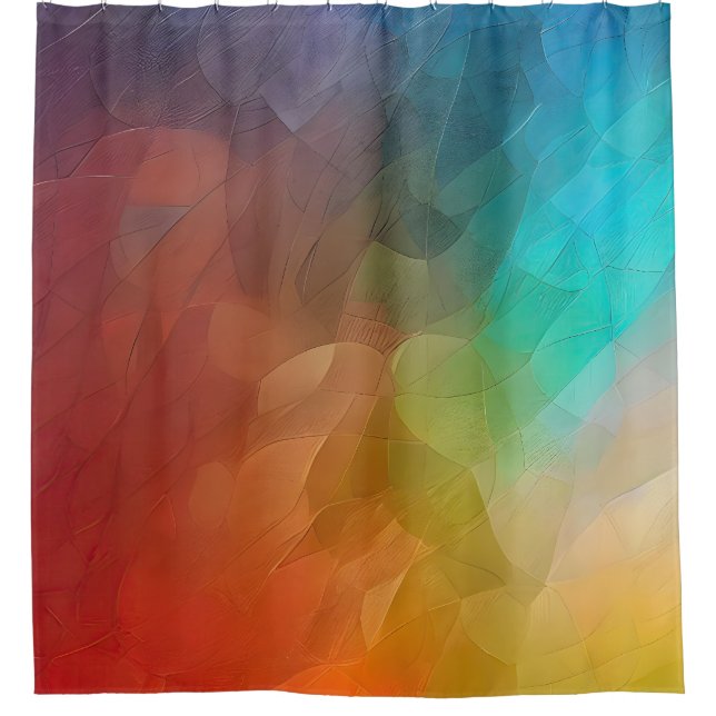 Couleurs abstraites dans des formes Rideau de douc (Devant)