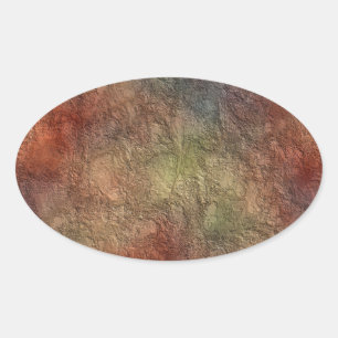 Couleurs Abstraites de la Terre Stickers ovale