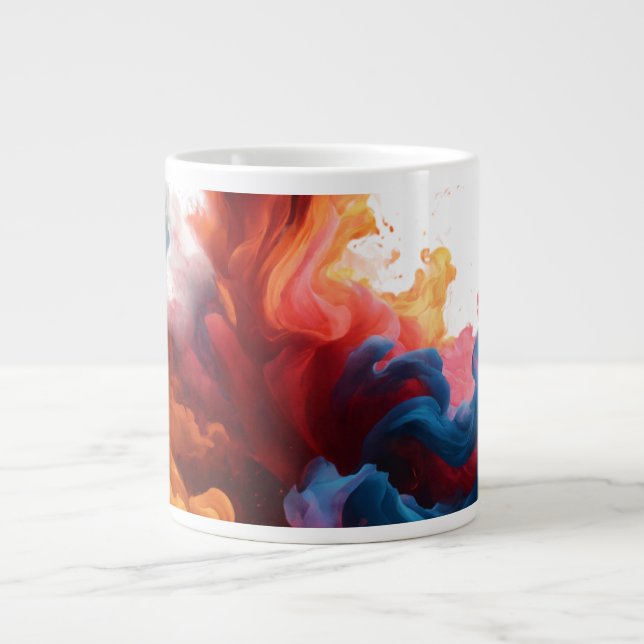 Couleurs Abstraites - Jumbo Mug Design (Devant)