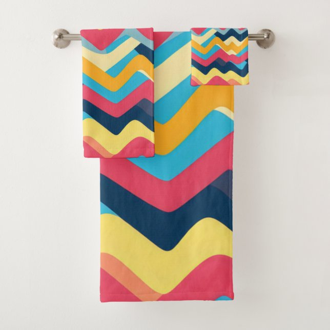 Couleurs Abstraites Zigzag Wavy (En situation)