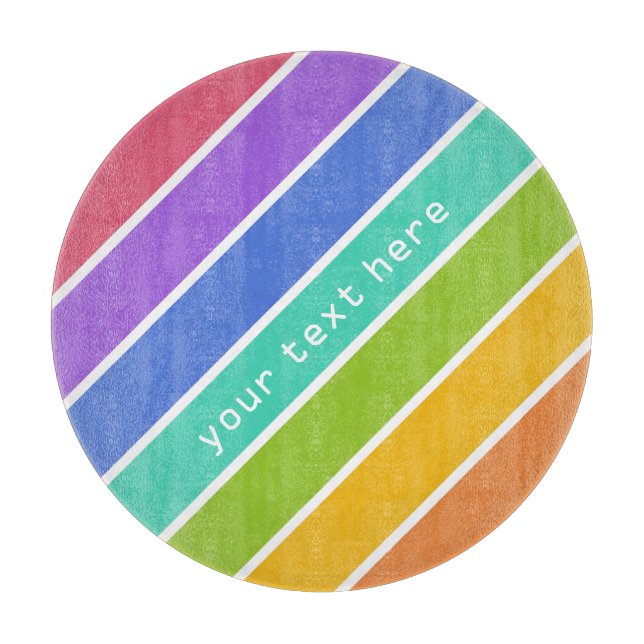 Couleurs arc-en-ciel des planches à découper perso (Devant)