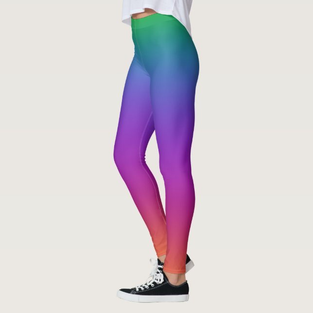 Couleurs Arc-en-ciel lumineuses Leggings (Gauche)