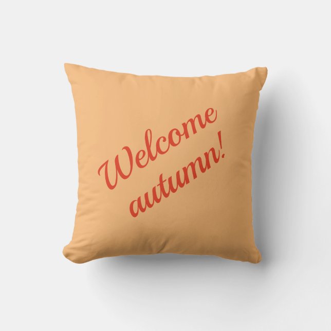 Couleurs automnales "Bienvenue automne!" Coussin d (Recto)
