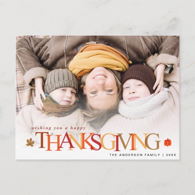 Couleurs automne Thanksgiving photo Carte postale (Devant)