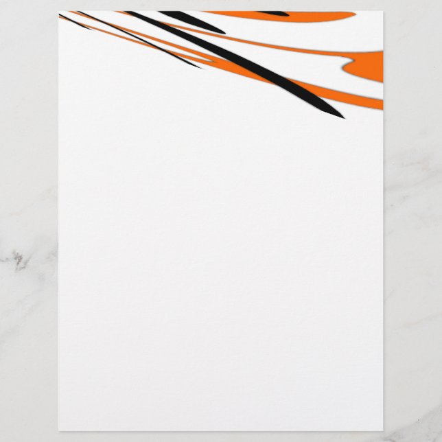 Couleurs Bengale Lignes Orange et Noires Ondulées (Devant)