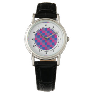 Couleurs bisexuelles à damiers montre motif