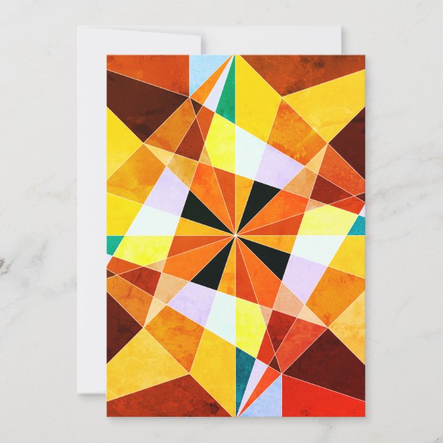 Couleurs chaudes Cool formes géométriques angulair (Devant)