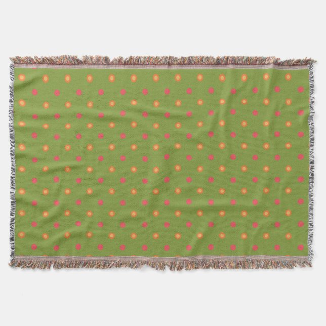 Couleurs chic Pois Jetez la couverture (Devant)