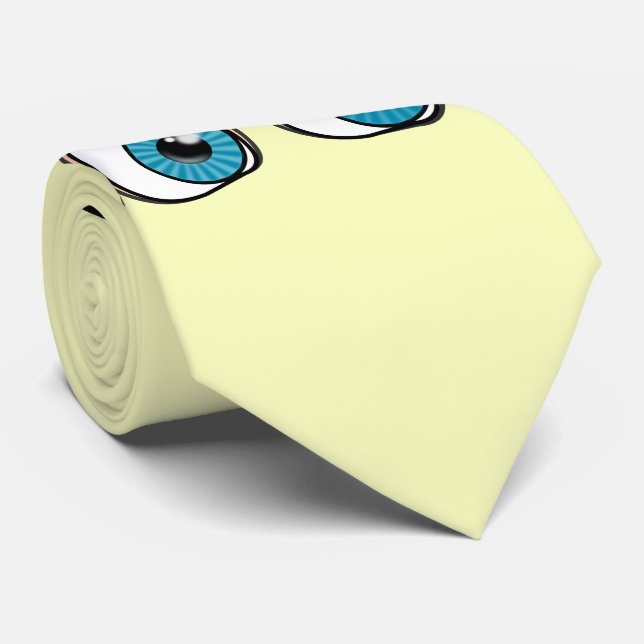 Couleurs Cistom Cravate avec yeux bleus (Roulé)