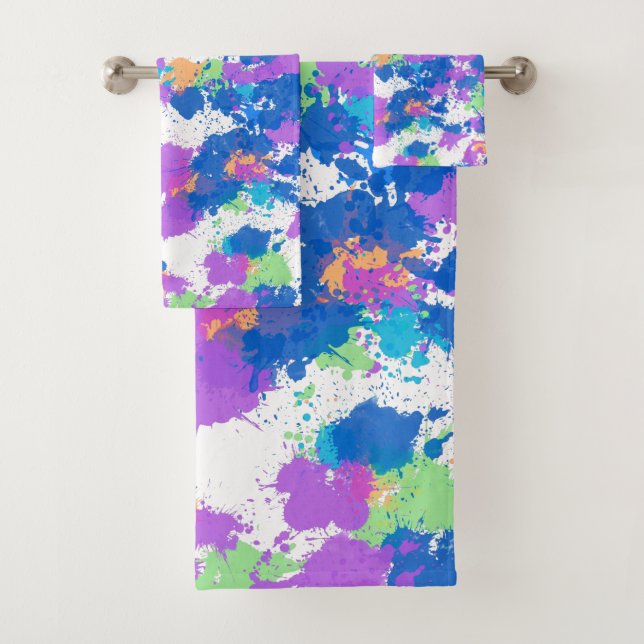 Couleurs cool Peinture Abstraite, Blurple (En situation)