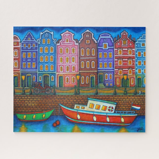 Couleurs d'Amsterdam par Lisa Lorenz Jigsaw Puzzle (Horizontal)