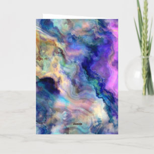 Couleurs d'art Abstraites Pliage Foil Carte de vac