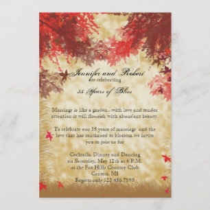 Couleurs d'automne : faire-part de mariage anniver