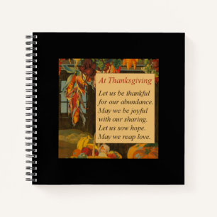 Couleurs d'automne Thanksgiving Poem Carnet spiral