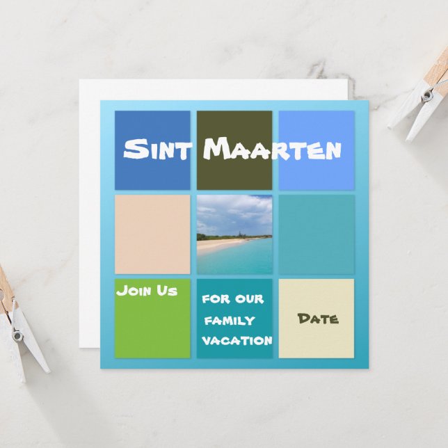 Couleurs de la plage de St. Maarten (Devant/Arrière en situation)