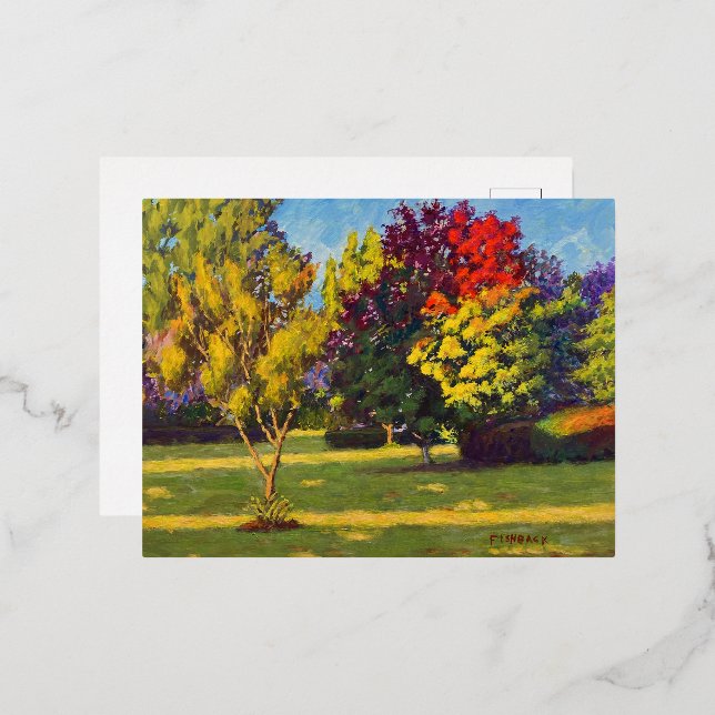 Couleurs de l'automne Foil Carte postale de vacanc (Recto/Verso)