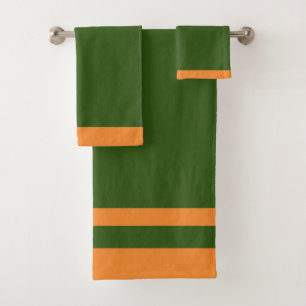 Couleurs De L'Équipe Sport Vert Et Or Serviette De