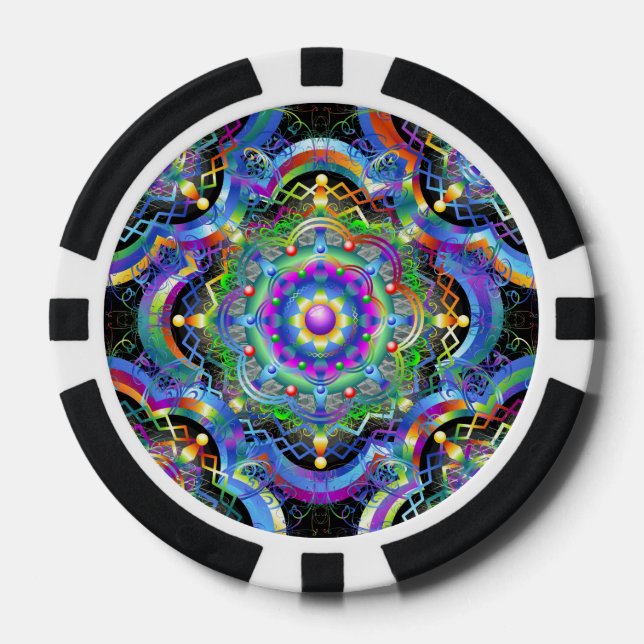 Couleurs de l'Univers Mandala jetons de poker (Recto)