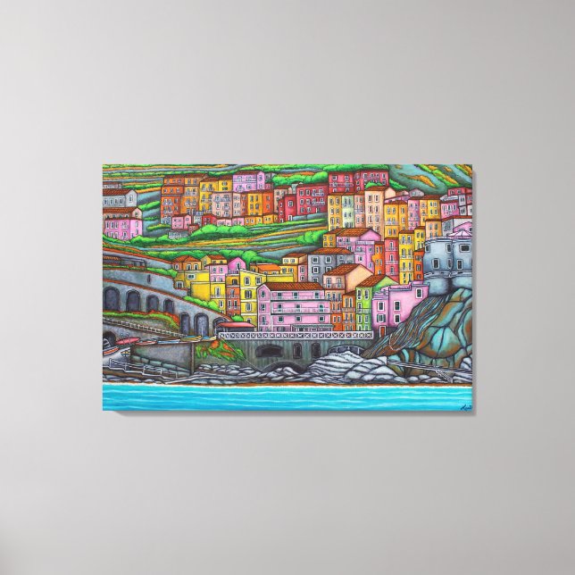 Couleurs de Manarola toile enrobée 36" x 24" (Recto)
